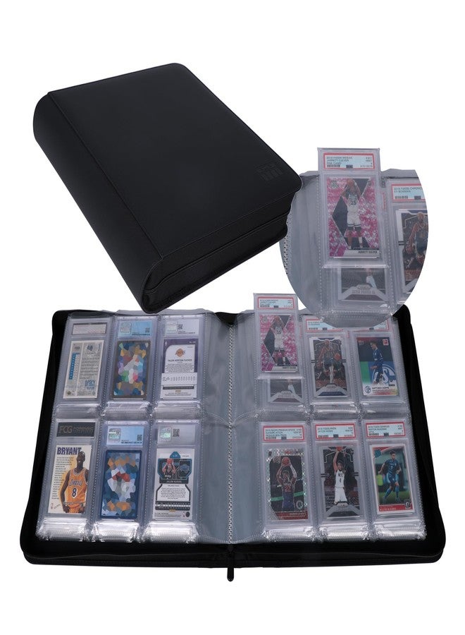 Rieton Graded Card Binder - Holds 72 PSA Slabs, 6 Pocket Slab Binder for PSA, CGC, CSG, FCG, FGS Slabs, Black, PSAbinder672W - Image 1